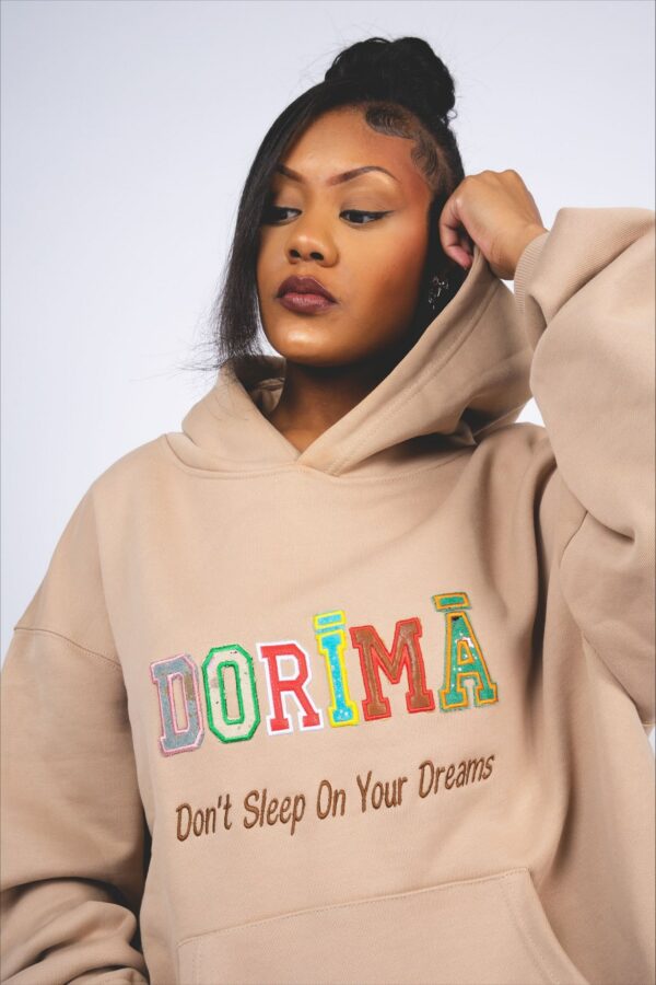 Leather Letters Hoodie [each letter consist of a different genuine leather]